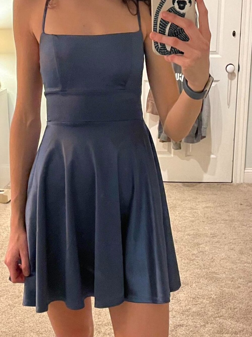 Emeral Sundae navy blue A-line mini dress